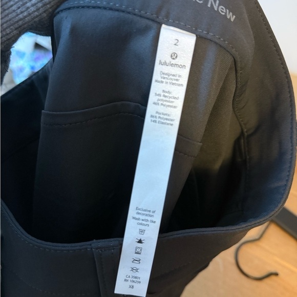 Lululemon Charcoal Gray City Sleek 5 Pocket HR 7/8 Pants - Picture 3 of 5